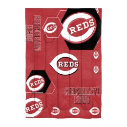 Reds OFFICIAL MLB "Hexagon" Twin Comforter & Sham Set;  64" x 86"