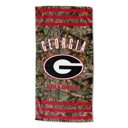 Georgia OFFICIAL NCAA Realtree "Stripes" Beach Towel; 30" x 60"