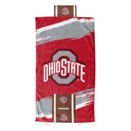 Ohio Sate OFFICIAL NCAA "Cycle" Comfort Towel with Foam Pillow;  32" x 64"