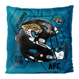 Jaguars OFFICIAL NFL "Connector" Double Sided Velvet Pillow, 16" x 16"