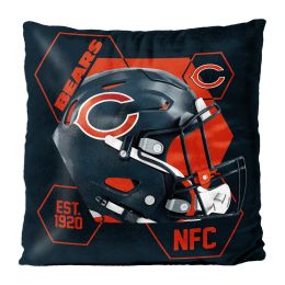 Bears OFFICIAL NFL "Connector" Double Sided Velvet Pillow, 16" x 16"