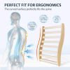 Sauna Backrest,S-Shape Natural Wood Hemlock Non-Toxic Sauna Chair with Back