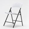 4 Pack Portable Plastic Folding Chairs, Sturdy Design, Indoor/Outdoor Events, Perfect for Camping/Picnic/Tailgating/Party, Easy to Clean, White