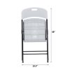 4 Pack Portable Plastic Folding Chairs, Sturdy Design, Indoor/Outdoor Events, Perfect for Camping/Picnic/Tailgating/Party, Easy to Clean, White