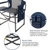 Camping Chair Portable Folding Chair Directors Chair with Large Side Table & Storage Bag Outdoor Camp Chair Blue