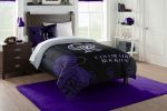 Rockies OFFICIAL MLB "Hexagon" Twin Comforter & Sham Set;  64" x 86"