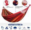 75"x59" Garden Camping Hammock Swing Bed 450lbs Capacity w/ Tree Strap Hiking Travel