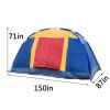 Bosonshop Outdoor 8 Person Camping Tent Easy Set Up Party Large Tent for Traveling Hiking With Portable Bag, Blue